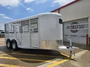 2027 Calico Trailers 18’ X 6’ X 6’6 In. Calico Stock Trailer (White) 