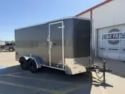 2027 Cargo Craft 7' X 16' Elite V-Nose W/ Rear Ramp Door (Charcoal .080 Polycore) 