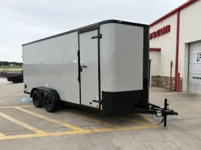 2026 Cargo Craft 7' X 18' Elite V-Nose Cargo W/ Rear Load Lights 