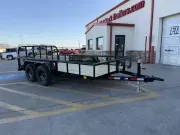 2027 DNJ 83 In X 14' Pipe Top Utility W/ 2' Dovetail And Spring Assist Ramp Gate 