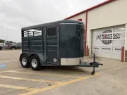 2027 Calico Trailers 12' 2 Horse Slant Trailer W/ Rubber Floor Mats (Blue Granite) 