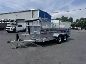 2026 KTRAIL 7X14 TANDEM AXLE DUMP TRAILER *24" MESH EXTENSIONS, COMBO DOORS, INCLUDES TARP, RAMPS, 500LB JACK