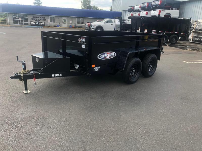 BRI-MAR 2022 6' x 10' TANDEM AXLE 7000 LB GVWR LOW PROFILE DUMP TRAILER INCLUDES TARP BRI-MAR 2022 6' x 10' TANDEM AXLE 7000 LB GVWR LOW PROFILE DUMP TRAILER INCLUDES TARP