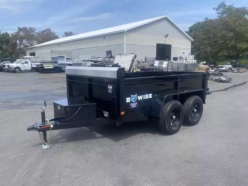 2026 BWISE 6X10 TANDEM AXLE DUMP TRAILER *COMBO GATE & RAMPS, 4 D-RINGS, INCLUDES TARP