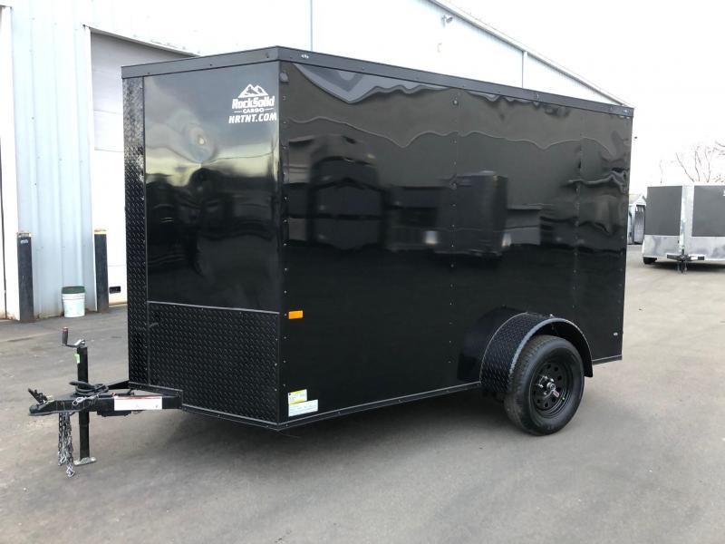 ROCK SOLID 2021 6' x 10' SINGLE AXLE BLACK W/ BLK TRIM SEMI- SCREWLESS ENCLOSED TRAILER ROCK SOLID 2021 6' x 10' SINGLE AXLE BLACK W/ BLK TRIM SEMI- SCREWLESS ENCLOSED TRAILER