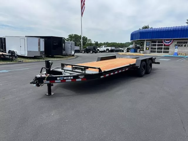 2026 BWISE 7X20 TANDEM AXLE EQUIPMENT TRAILER *RAMPS, 6 WELD-ON D-RINGS, 2'' PRESSURE TREATED DECK