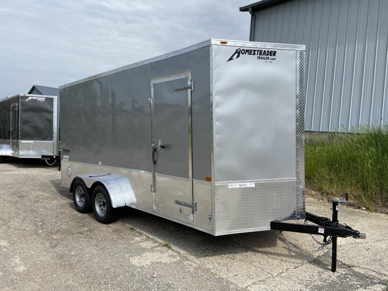 Homesteader 7 x 16 Tandem Axle Enclosed Cargo Trailer w/ OHV Package Homesteader 7 x 16 Tandem Axle Enclosed Cargo Trailer w/ OHV Package