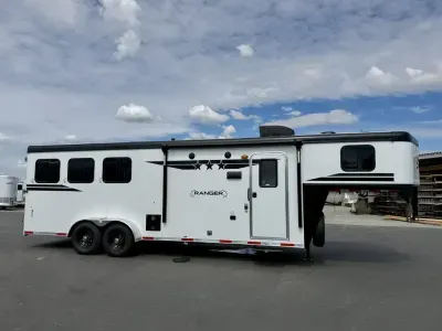 2027 Bison Trailers Ranger 7308 LQ 3 Horse Trailer