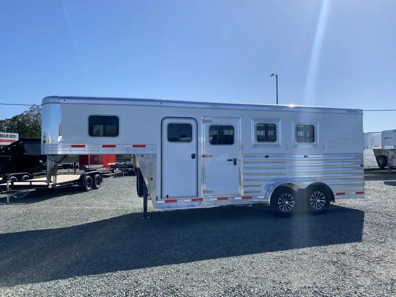 2026 Exiss Trailers 7300 GN 3 Horse Trailer - 7'8" Tall