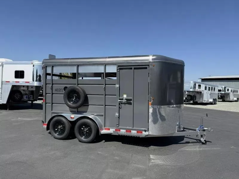 2026 Maverick Trailers 14' BP Stock with Rear Slider Gate Stock Trailer