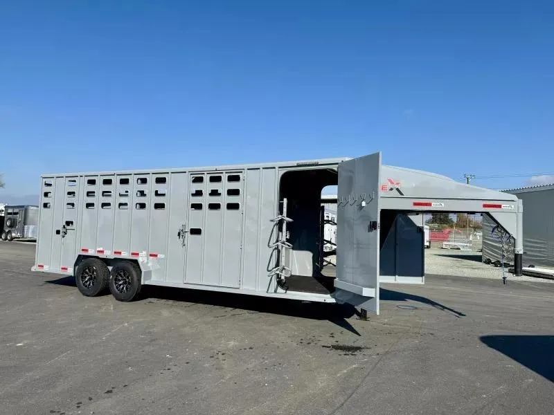 2026 Eagle X Trailers 24' GN Stock Combo Trailer with Double Sided Tack