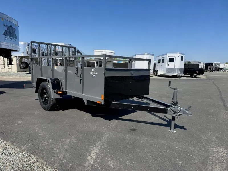 2026 C and B Quality Trailer Works 5'x10' Utility Landscape Grey/Blackout