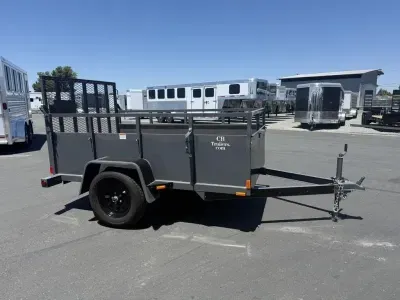 2026 C and B Quality Trailer Works 5'x8' Utility Landscape Grey/Blackout