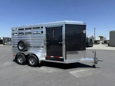 2027 Exiss Trailers STK613 BP Express Livestock Trailer with Side Ramp