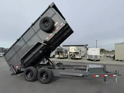 2027 Snake River 7x14 Dump Trailer 14K Contractor- 4' Sides