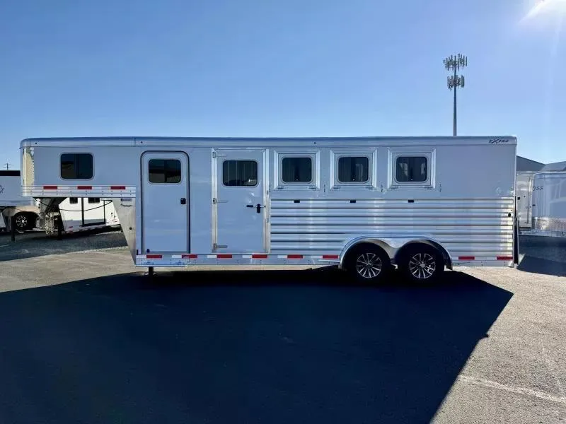 2026 Exiss Trailers 7400 GN 4 Horse Trailer