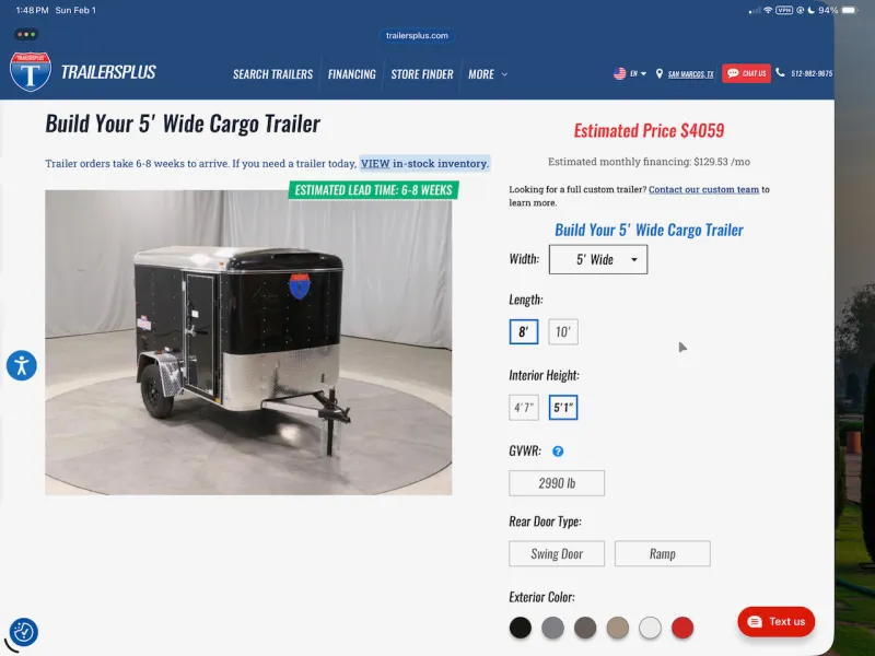 used Cargo (Enclosed) Trailers Interstate  for sale, in San Antonio, TX Thumbnail 6