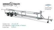 2025 Genesis Trailers PC24-TANDEM AXLE CRANK UP PONTOON