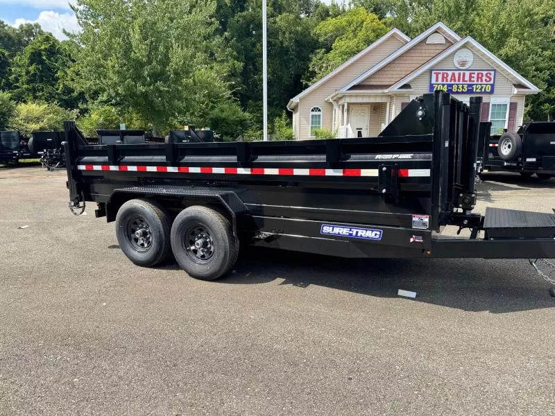2026 Sure-Trac 82 IN x 14 HD Low Profile Dump Trailer  14K Telescopic