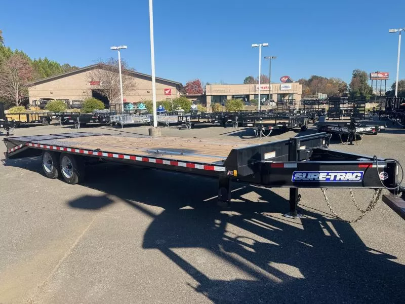 2026 Sure-Trac 8.5 x 20+5 Heavy Duty Low Profile Beavertail Deckover Trailer  17.6K