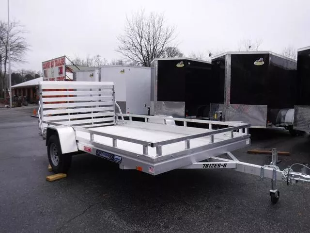 Aluma 78"x12' Utility  14" Slatted Sides  Ramp Gate 7812ES-A 2026