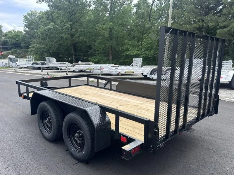 Currahee 6'x12' Tandem Lanscape Trailer, Removable Gate