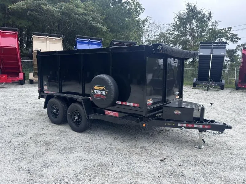 Covered Wagon Trailers 6'x12' Dump Trailer, 4ft Walls