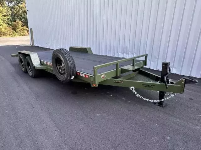 Covered Wagon 7'x20' Equipment Trailer  Cobra Coated Decking
