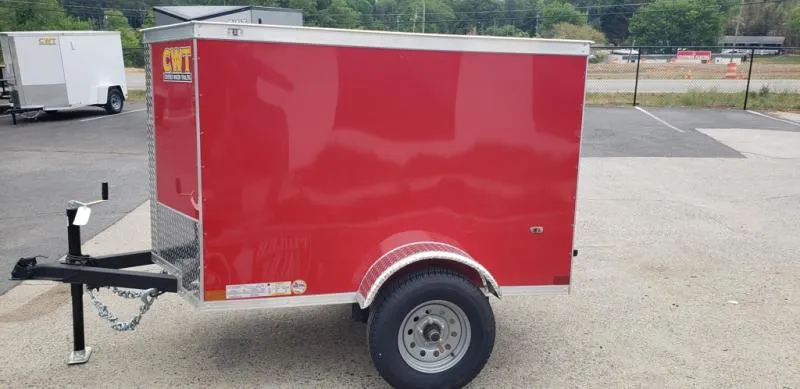2026 Covered Wagon 4x6' Enclosed, 4' Interior Height, Rear Door