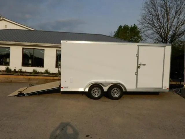 2026 Covered Wagon 7x16' Enclosed, Ramp Door, 6'6" Heoght