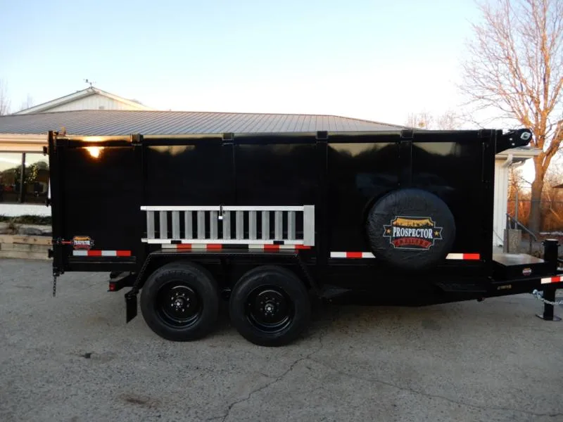 2026 Covered Wagon 7x14 Dump, 4' Sides, Ramps, Tarp, Spare 8K axles