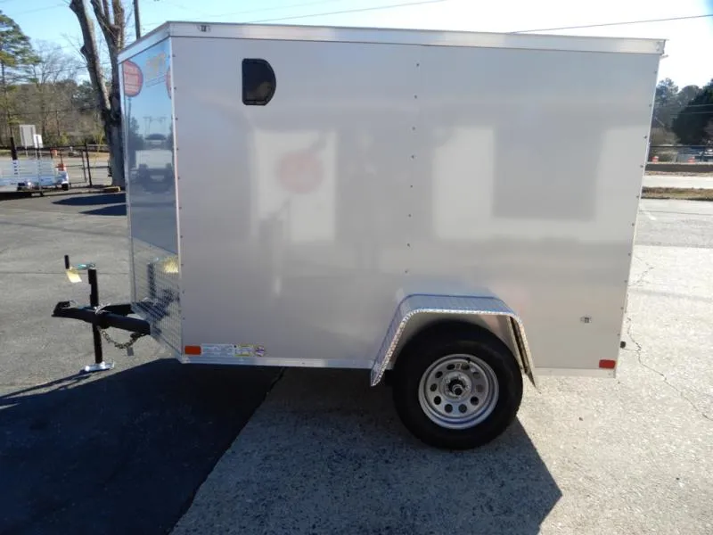 2026 Covered Wagon Cw5x8 Enclosed Ramp Door with side door