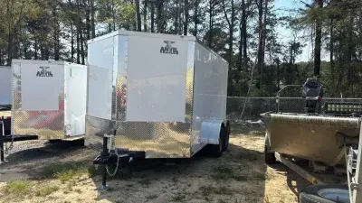 Anvil Cargo Trailers 7X12 TA ENCLOSED- WHITE