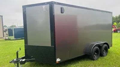  Anvil Cargo Trailers 7X14 TA ENCLOSED- CHARCOAL *BLACKOUT* 