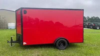  Anvil Cargo Trailers 6X12 SA ENCLOSED- RED *BLACKOUT* 
