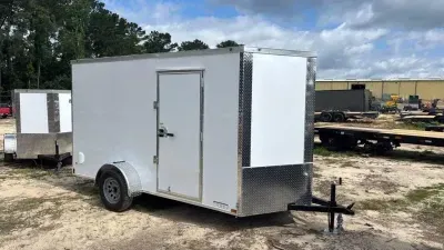  Anvil Cargo Trailers 6X12 SA ENCLOSED- WHITE 
