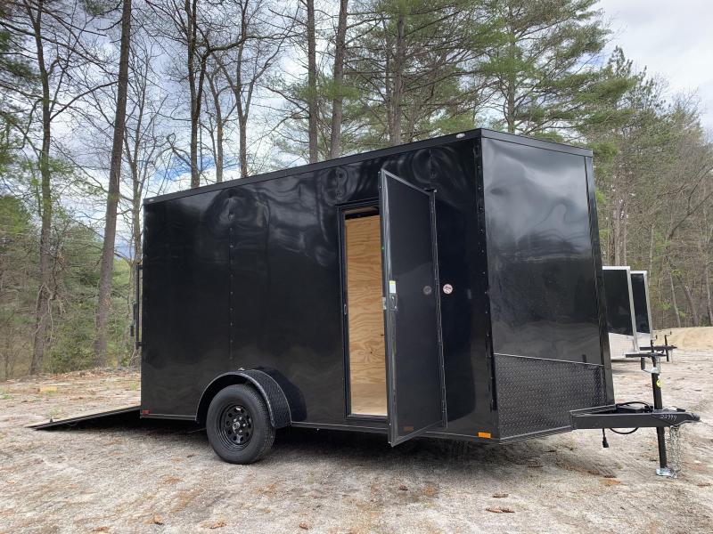 *DING SALE*2021 Spartan 7X12 +2ft Vnose/12" extra height/blackout/braked axle/undercoated/3500gvwr *DING SALE*2021 Spartan 7X12 +2ft Vnose/12" extra height/blackout/braked axle/undercoated/3500gvwr