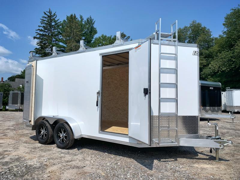 2021 EZ Hauler 7X14 +3 ft V-Nose Aluminum trailer / 6" extra height/ Ultimate Contractor/Barn doors 2021 EZ Hauler 7X14 +3 ft V-Nose Aluminum trailer / 6" extra height/ Ultimate Contractor/Barn doors