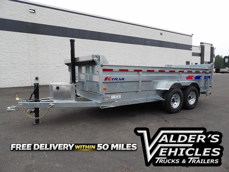 2025 K-Trail 82X16 GALVANIZED DUMP TRAILER 16K Dump Trailer