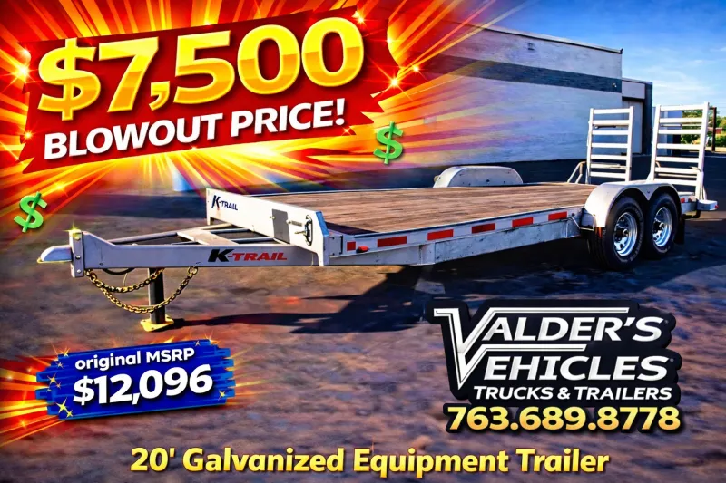 2023 K-Trail 80X20 GALVANIZED EQUIPMENT TRAILER Equipment Trailer
