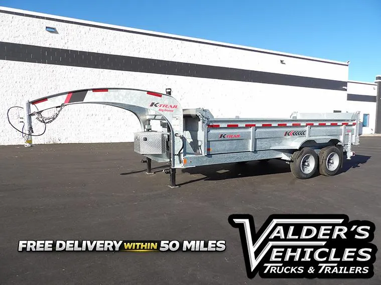 2024 K-Trail 82X16 GALVANIZED GOOSENECK DUMP TRAILER Dump Trailer