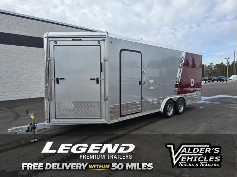 2026 Legend Trailers 8X20+4 DELUXE ENCLOSED SNOWMOBILE TRAILER Snowmobile Trailer