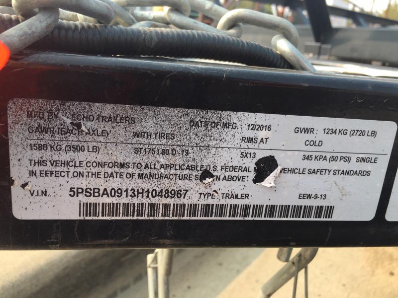 2017 Echo Trailers 2 Place WIDE EEW-9-13 2017 Echo Trailers 2 Place WIDE EEW-9-13