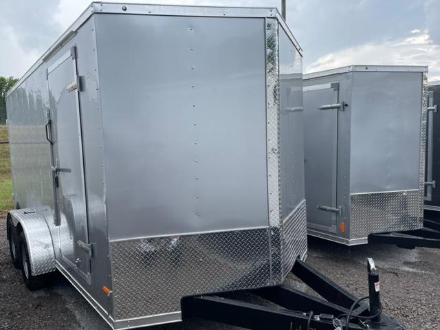 2023 - 7X14X6'6" TANDEM AXLE V-NOSE RC SILVER CARGO TRAILER - SN-69472 - $8,300 CASH BEFORE TAX 2023 - 7X14X6'6" TANDEM AXLE V-NOSE RC SILVER CARGO TRAILER - SN-69472 - $8,300 CASH BEFORE TAX