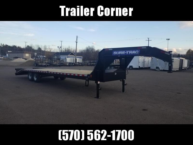 2021 Sure-Trac 15GN 25+5 KNEE RAMPS Flatbed Trailer 2021 Sure-Trac 15GN 25+5 KNEE RAMPS Flatbed Trailer
