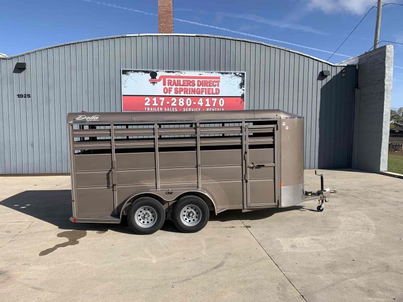 2020 Delta Arizona Beige 6 X 16 Stock Trailer Tandem Axle 8190 GVWR 2020 Delta Arizona Beige 6 X 16 Stock Trailer Tandem Axle 8190 GVWR