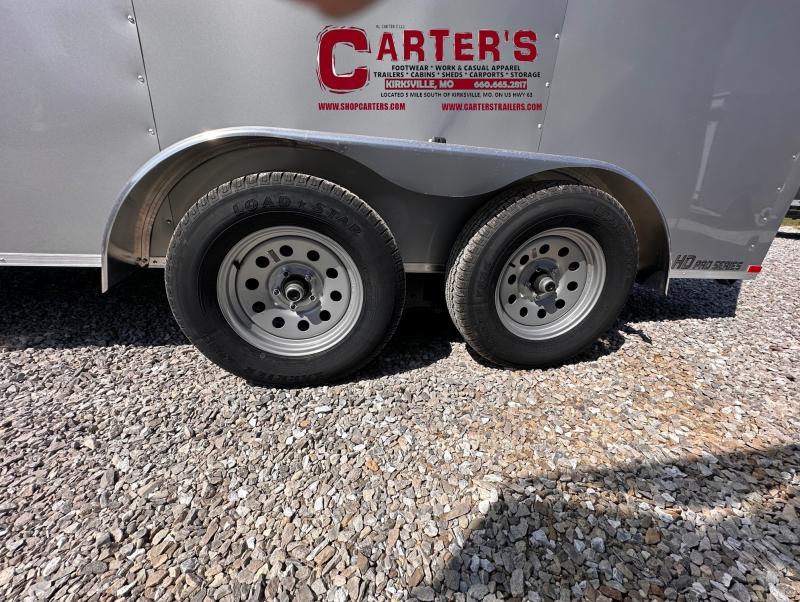 *MINOR HAIL DAMAGE SALE!* NEW 2024 Doolittle Trailer Mfg 7' X 14' (SILVER FROST) W/ REAR RAMP