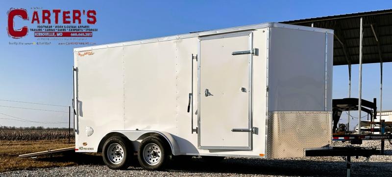 2023 Doolittle Trailer Mfg 7'X14' T/A (WHITE) REAR RAMP DOOR Cargo / Enclosed Trailer