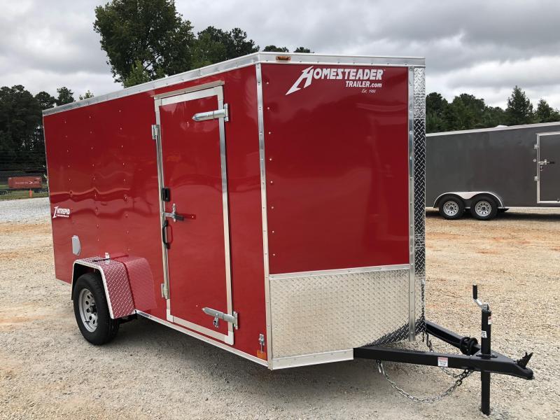2021 Homesteader 6 x 12 Intrepid Single Axle Enclosed Cargo Trailer - Red 2021 Homesteader 6 x 12 Intrepid Single Axle Enclosed Cargo Trailer - Red