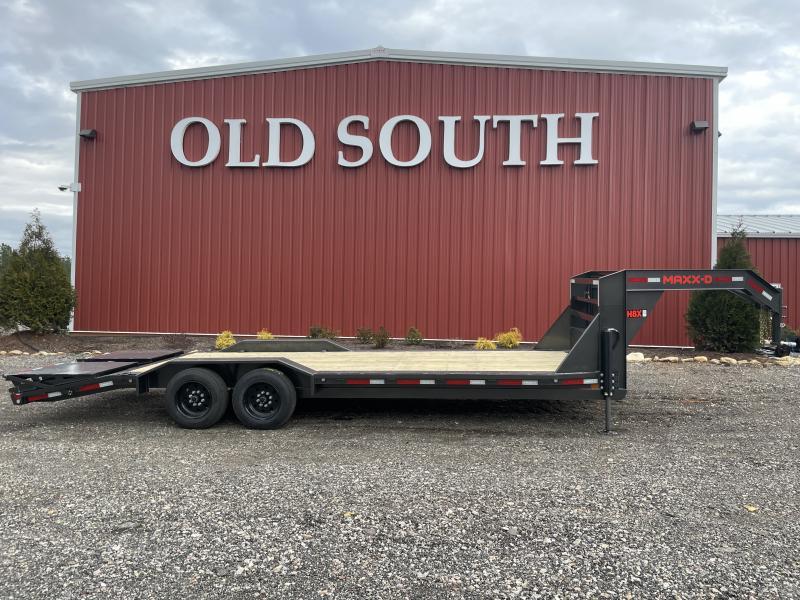 2023 MAXX-D H8X10224-16k - 102"x20+4' Low Profile Gooseneck Equipment Trailer - Gray, Hydraulic Jack, Winch Plate, MaxxRamps 2023 MAXX-D H8X10224-16k - 102"x20+4' Low Profile Gooseneck Equipment Trailer - Gray, Hydraulic Jack, Winch Plate, MaxxRamps